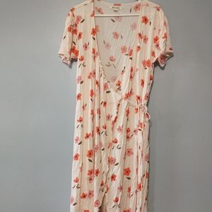 Billabong floral midi wrap dress